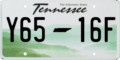 TN license plate Y6516F