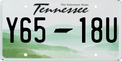 TN license plate Y6518U