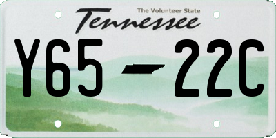 TN license plate Y6522C