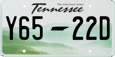 TN license plate Y6522D