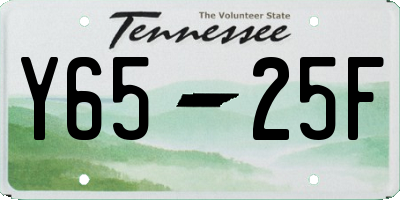 TN license plate Y6525F