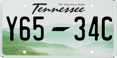 TN license plate Y6534C