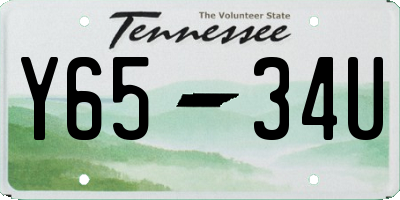 TN license plate Y6534U