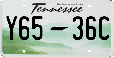TN license plate Y6536C