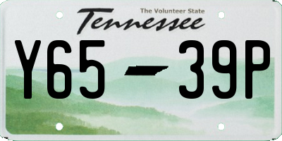 TN license plate Y6539P