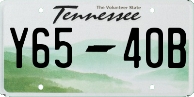 TN license plate Y6540B