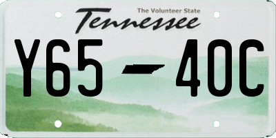 TN license plate Y6540C