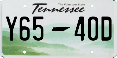 TN license plate Y6540D