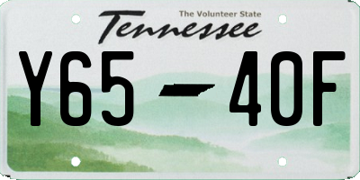 TN license plate Y6540F