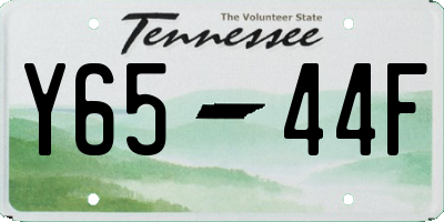 TN license plate Y6544F