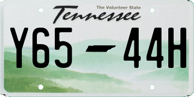 TN license plate Y6544H