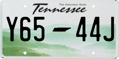 TN license plate Y6544J