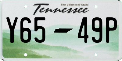 TN license plate Y6549P