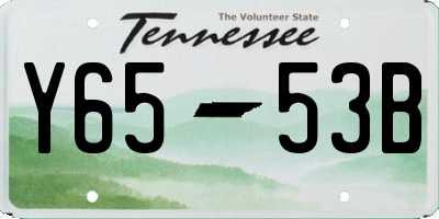 TN license plate Y6553B
