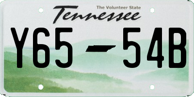 TN license plate Y6554B