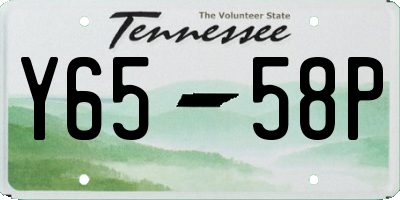 TN license plate Y6558P
