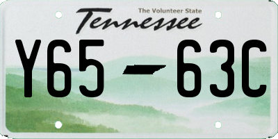 TN license plate Y6563C