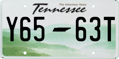 TN license plate Y6563T