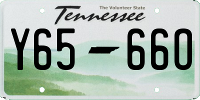 TN license plate Y6566O