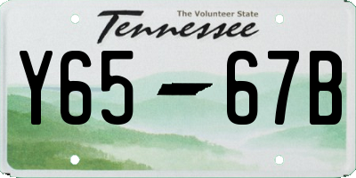TN license plate Y6567B