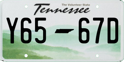 TN license plate Y6567D
