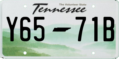 TN license plate Y6571B