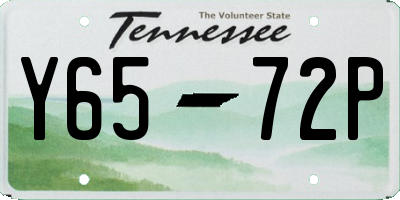 TN license plate Y6572P