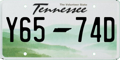 TN license plate Y6574D