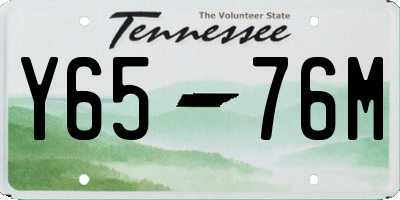 TN license plate Y6576M