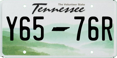 TN license plate Y6576R