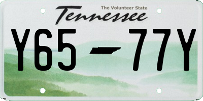 TN license plate Y6577Y