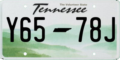 TN license plate Y6578J