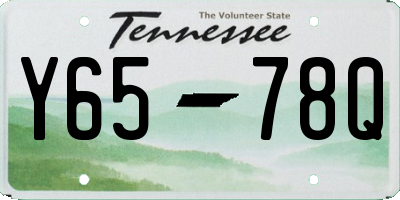 TN license plate Y6578Q