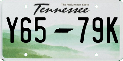 TN license plate Y6579K