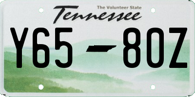 TN license plate Y6580Z