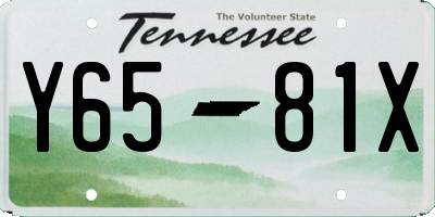 TN license plate Y6581X