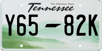 TN license plate Y6582K