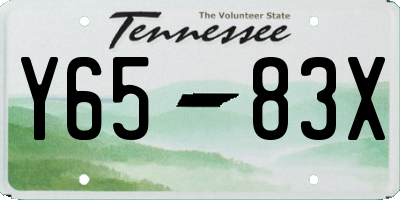 TN license plate Y6583X