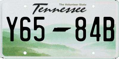TN license plate Y6584B
