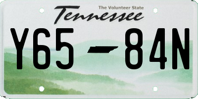 TN license plate Y6584N