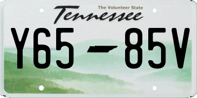 TN license plate Y6585V