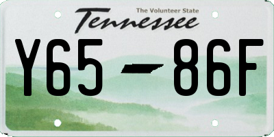 TN license plate Y6586F