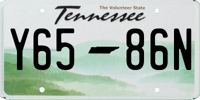 TN license plate Y6586N