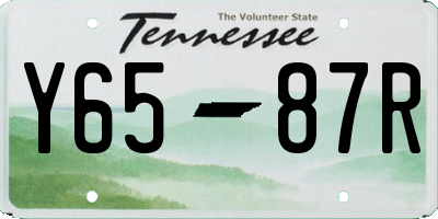 TN license plate Y6587R