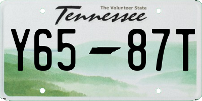 TN license plate Y6587T