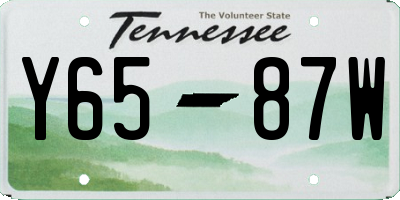 TN license plate Y6587W