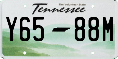 TN license plate Y6588M