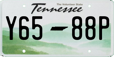 TN license plate Y6588P