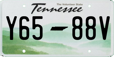 TN license plate Y6588V