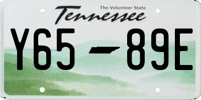 TN license plate Y6589E